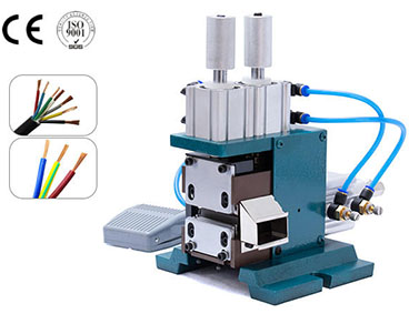 Bedienung der vertikalen pneumatischen Drahtabisoliermaschine WPM-3F