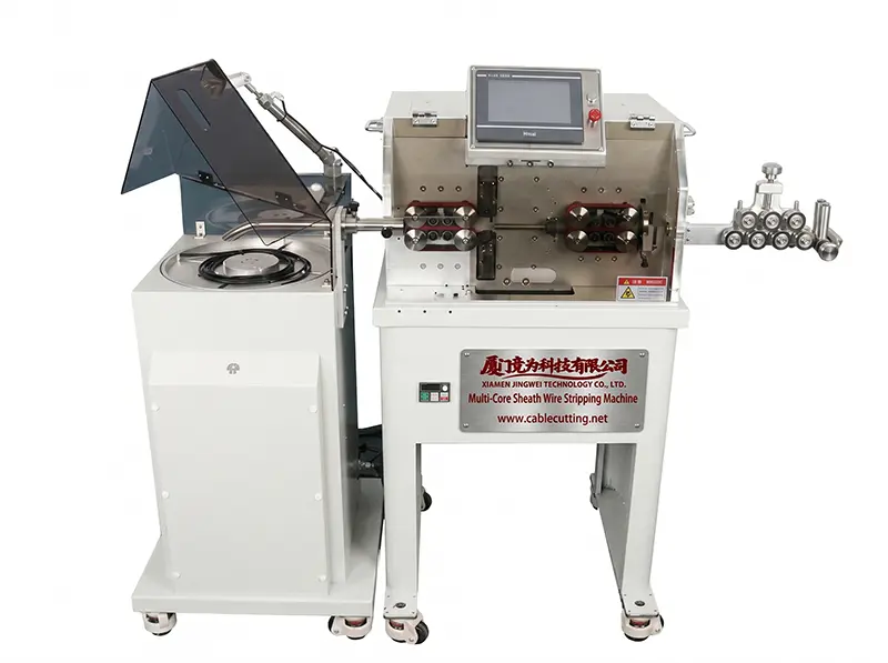 Automatischer Mehrleiter-Manteldrahtprozessor WPM-680 | Hochpräzise Kabelbearbeitung von JINGWEI