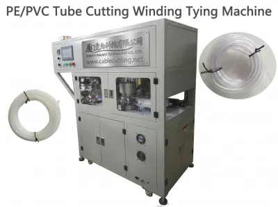 Automatische PE/PVC-Schlauchschneide-Wickel-Bindemaschine 02SL - Automatische Schneide-, Wickel- und Bindemaschine