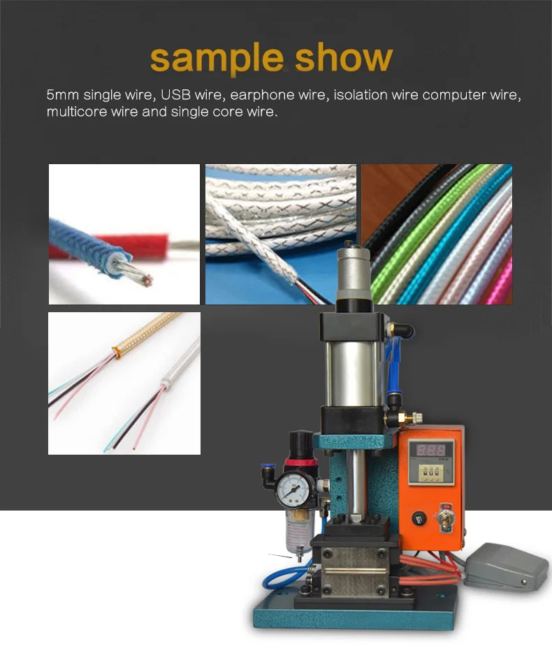 Multicore-USB-Draht-Abisolierer, USB-Draht-Elektro-Abisoliermaschine, pneumatische Heizdraht-Abisoliermaschine