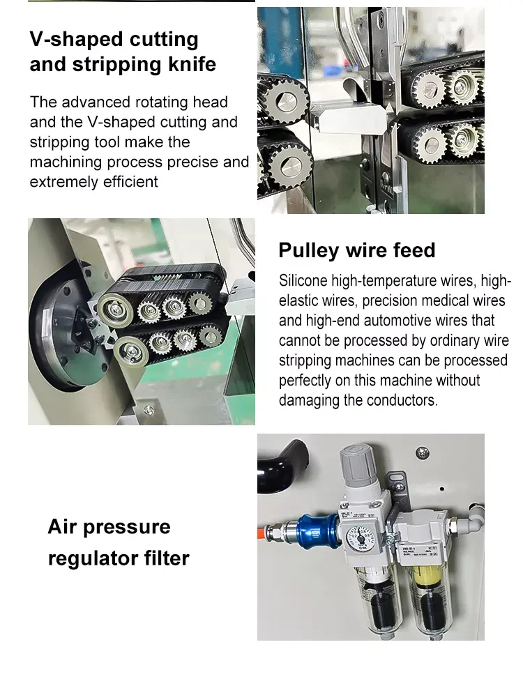 Automatische Abisoliermaschine zum Schneiden von Koaxialkabeln, Abisoliermaschine für Kabel, Abisoliermaschine, Abisoliermaschine, Flexible Koaxialdrahtschälmaschine, Schälmaschine für Koaxialdraht, Automatische Abisoliermaschine für Koaxialkabel