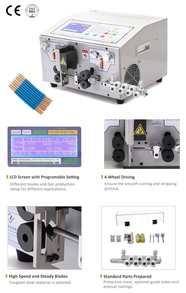 Abisolier- und Schneidemaschine, Abisoliermaschine für Drahtschneide, Maschine zum Schneiden und Abisolieren von Drähten, Automatische Drahtschneide- und Abisoliermaschine