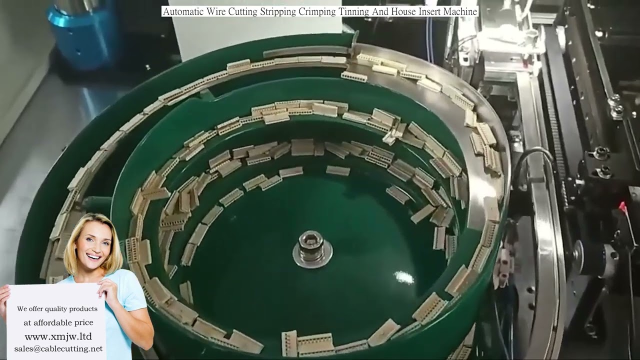 Automatische Drahtverarbeitungsmaschine: Schneiden, Abisolieren, Crimpen, Verzinnen & Gehäuseeinsatz