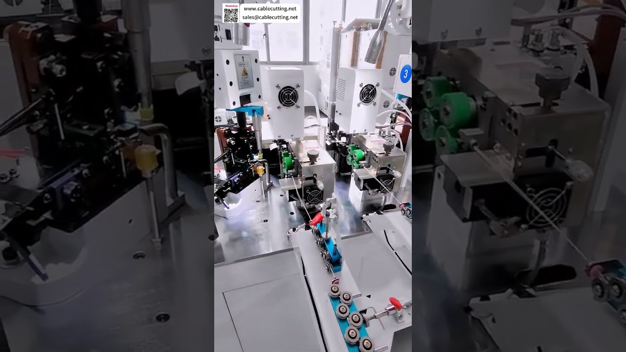 Hochgeschwindigkeits-Doppelkopf-Crimpmaschine für Doppeldraht-Spleißen | Kabelbaumverarbeitung