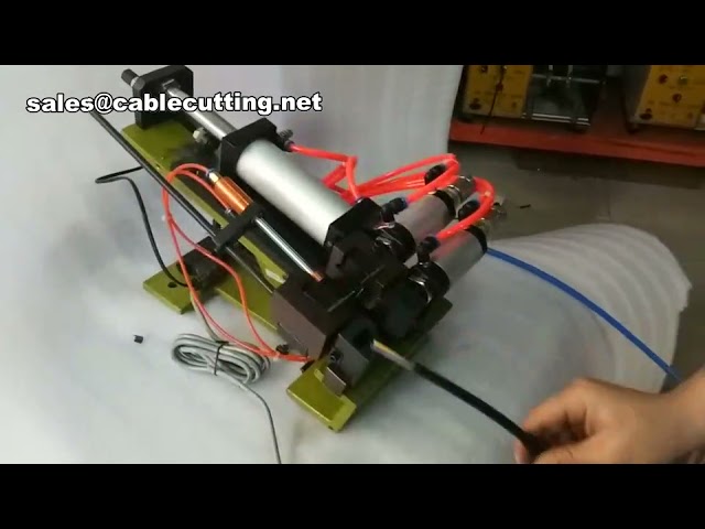 Pneumatische und manuelle Kabelabisolier-Maschine | Mehradrige Kabel strippen | Industrielle Abisoliermaschine