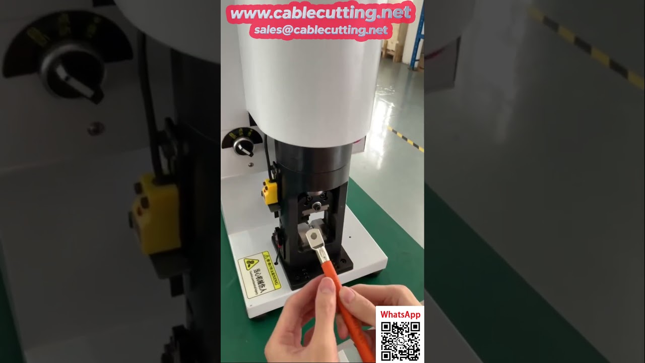 Halbautomatische hydraulische Crimpmaschine für Kabelschuhe und Kabelendhülsen 1–200 mm²