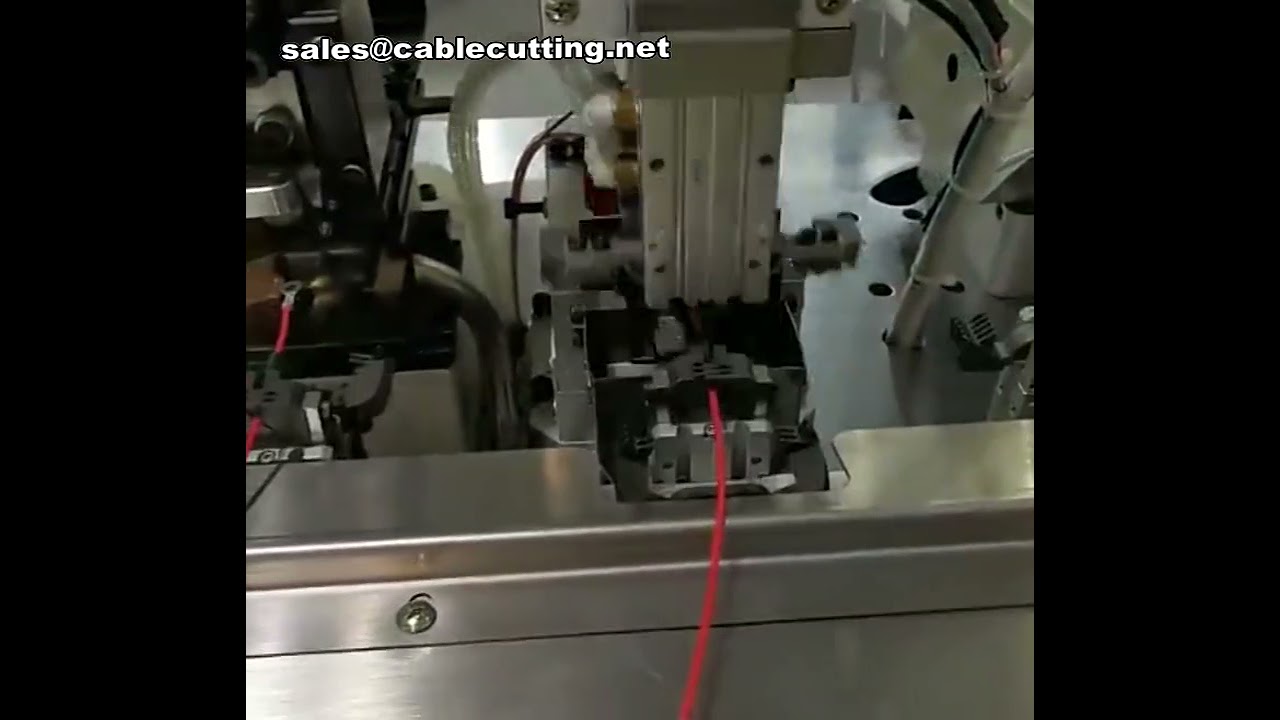 Automatische Schrumpfschlauch-Crimpmaschine | Kabelverarbeitung mit Schrumpfschlauchzuführung und Trocknung
