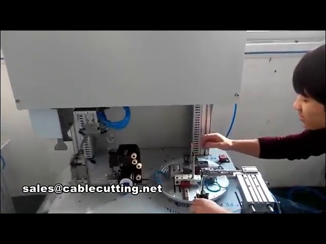 Automatische Wickel- und Bindemaschine für kleine Kabel und Mausleitungen
