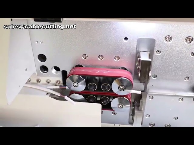 Kompakte Automatik-Maschine: Manteldraht Innen-/Außenabisolieren, Schneiden & Richten