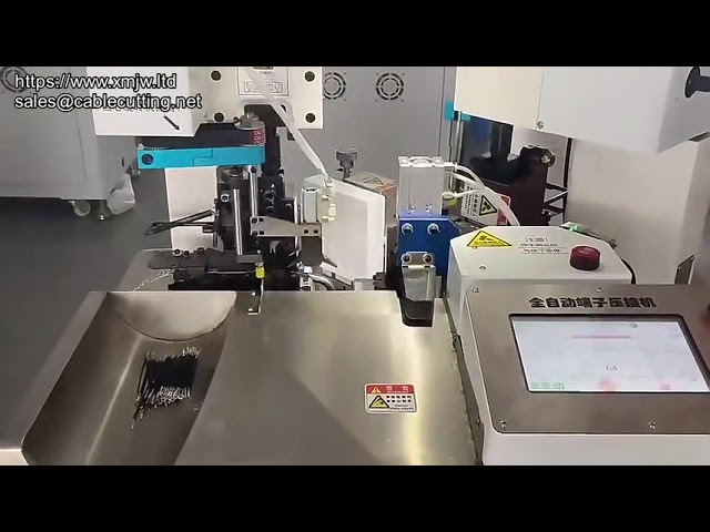 Full Automatic Two-Wire Joint Crimping Machine | Cable Cutting Stripping Pressing Equipment