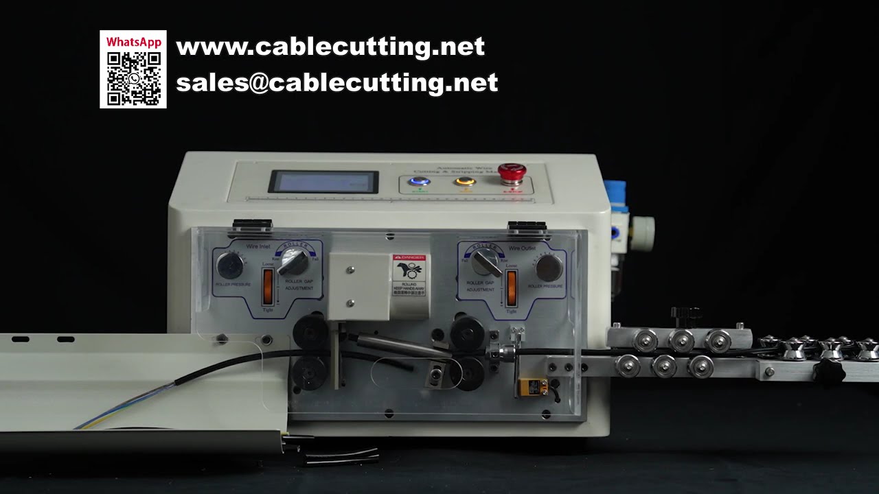 Automatic Touch Screen 4 Wheel Drive Sheath Cable Stripping and Cutting Machine HT2-S