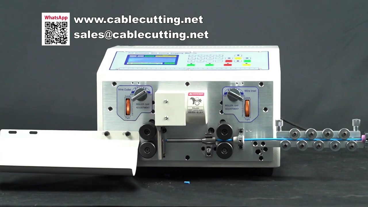 Small Wire Processing Automatic 2 Wheel Drive Stripping and Cutting Machine C/N