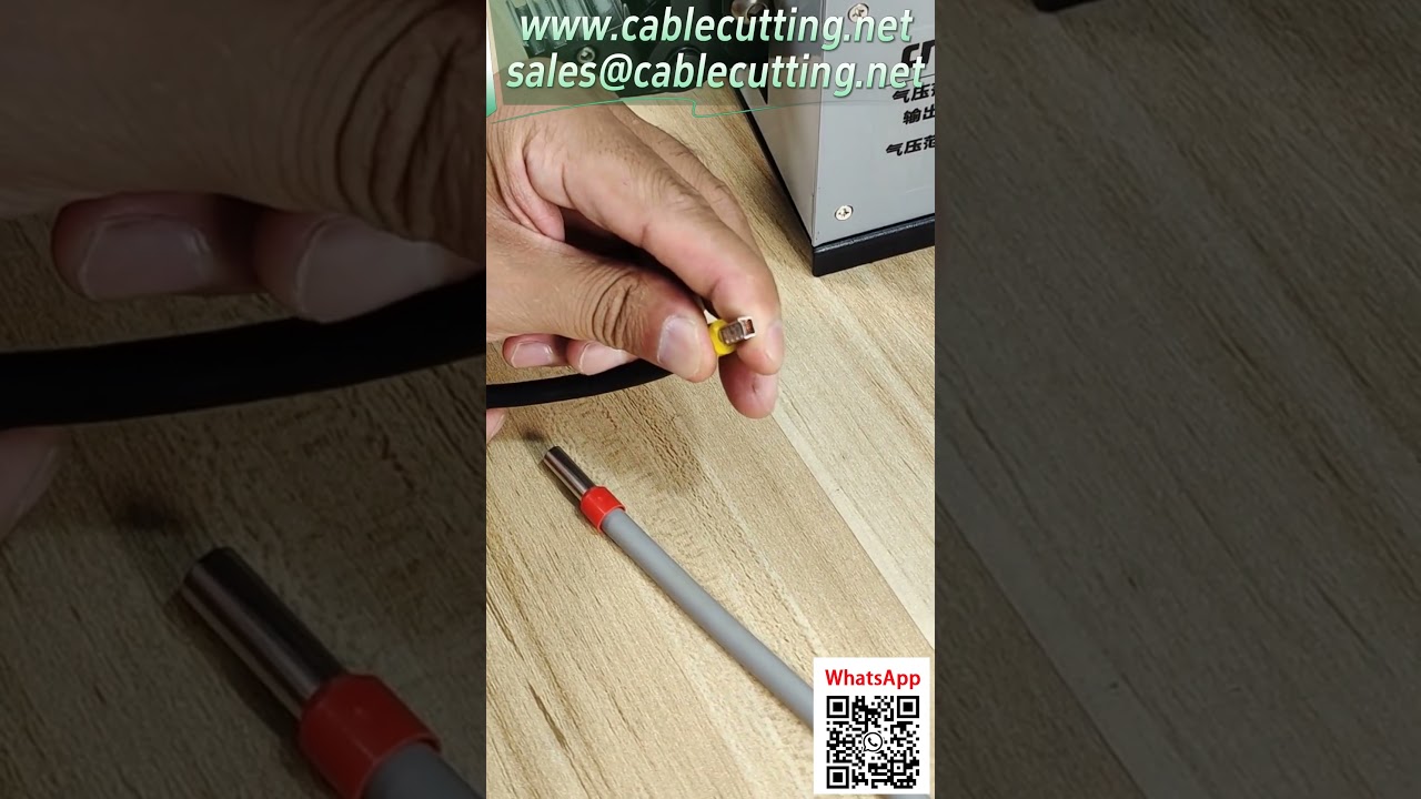 【25M pneumatische Crimpzange】 Vorführung des Crimpens von verlängerten Rohrkabelschuhen mit austauschbaren Matrizen #Werkzeuge