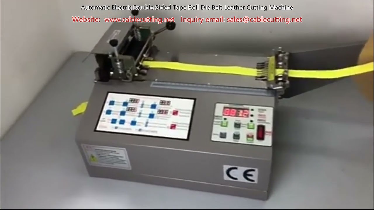 Automatische elektrische Stanz- und Schneidemaschine für Doppelklebebandrollen, Ledergürtel und Riemen