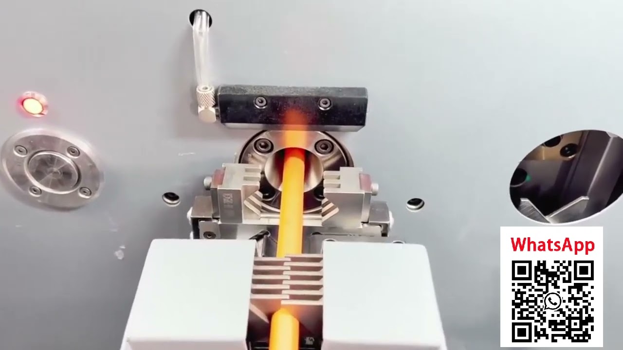 Automatisierte Abisolier-, Geflechtschneide- und Faltmaschine – Präzision für die Industrie