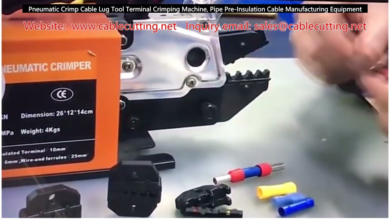 Pneumatische Crimpzange für Kabelösen & Anschlüsse – Terminals Crimp-Maschine
