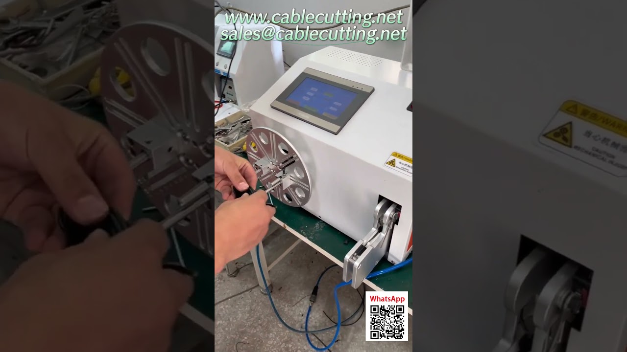 Automatic Wire Cutting and Stripping Machine with Coiling and Packaging System