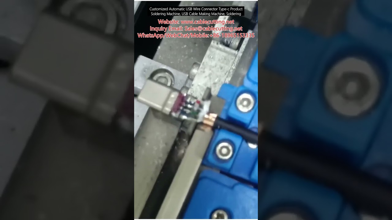 Automatische USB-C Stecker Lötmaschine - Maßgeschneiderte USB-Kabel Fertigungsmaschine